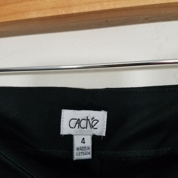 Cache Cropped Stretch Dress Pants Black Size 4 - Picture 6 of 6